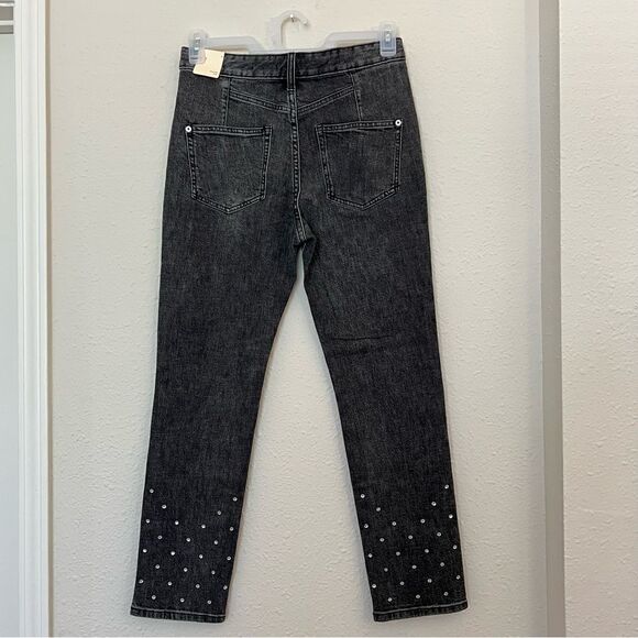 Anthropologie Pilcro and the Letterpress Beaded High Rise Slim Jeans NEW Size 27 - Picture 6 of 10